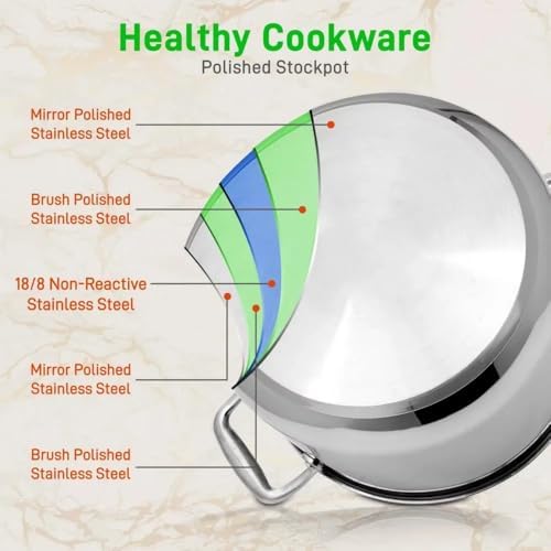 6 Quart Stainless Steel Stock Pot with Lid
