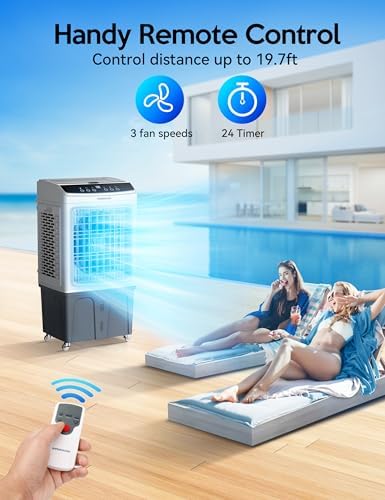VAGKRI 35 Inch Evaporative Cooler with Remote Control