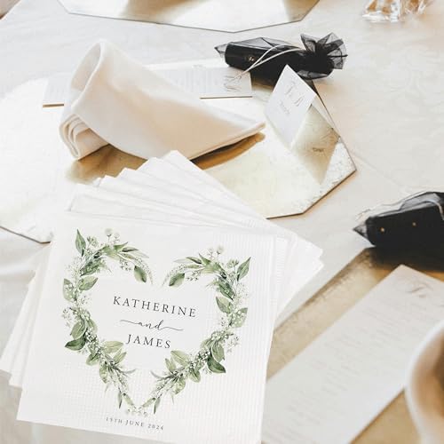 Personalized Wedding Cocktail Napkins Custom Monogram
