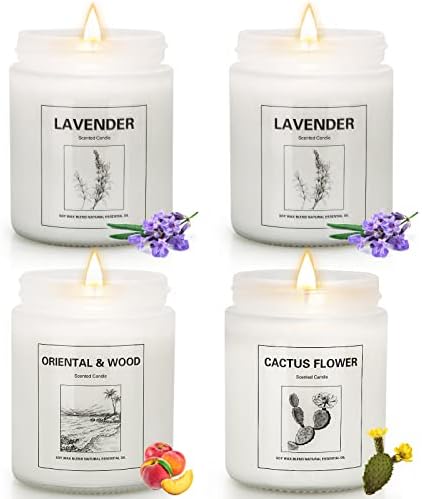 THORNWOLF 4 Pack Scented Candles Lavender
