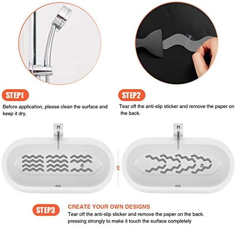 Secopad Anti Slip Shower Stickers 24PCS Gray