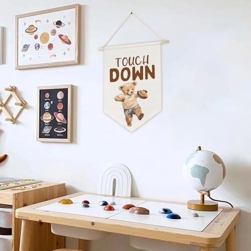 ArtisaEura Bear Football Wall Canvas Banner
