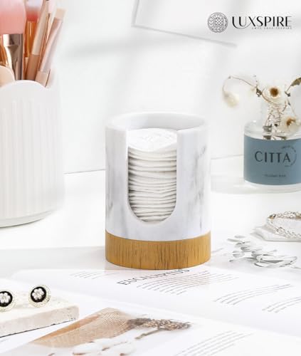 Luxspire Bathroom Cup Dispenser Marble Resin Holder
