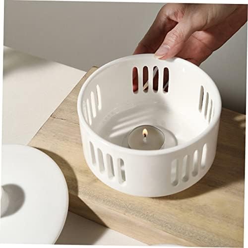 Small Ceramic Stew Pot Lid Soup Bowl for Cooking and Steaming