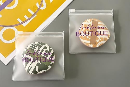 Customizable Matt Frosted Jewelry Bags with Slider Zipper 20PCS