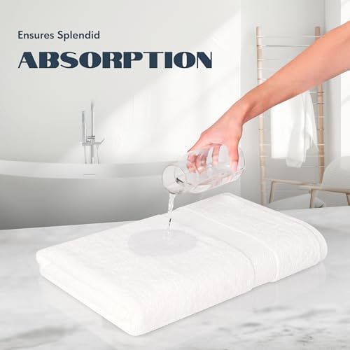 White Classic Luxury Bath Sheets Extra Large 35x70 Inch 2 Pack