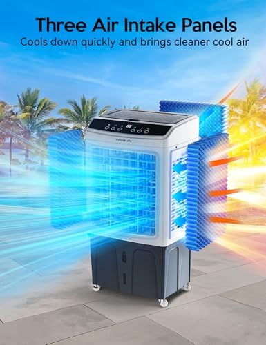VAGKRI 35 Inch Evaporative Cooler with Remote Control