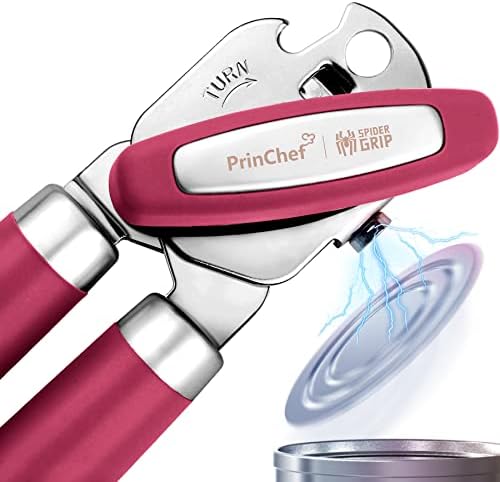 No-Trouble Lid Lift Red Manual Can Opener With Magnet And Beer Opener