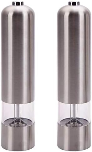 Electric Salt and Pepper Grinder Set with Battery Power