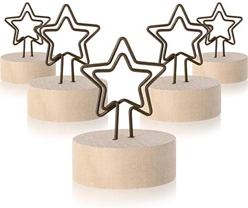 Yaomiao 15 Pack Wooden Base Place Card Holders