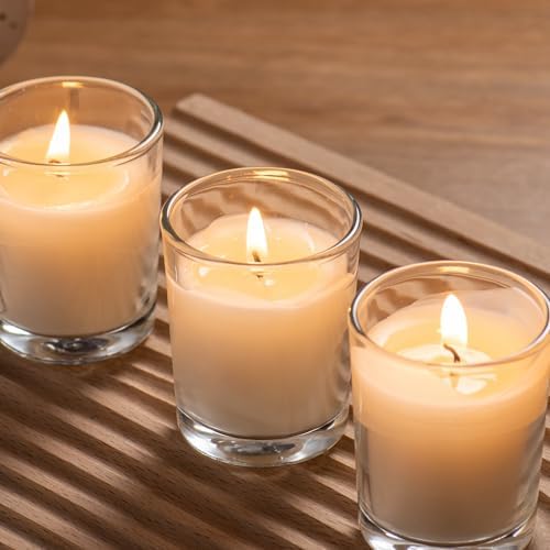 Housecret 24 Pack Warm White Unscented Votive Candles