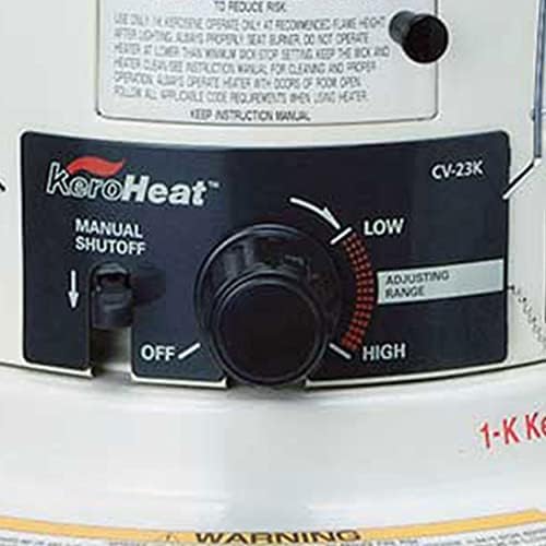 KeroHeat Sengoku Kerosene Heater 23500 BTU Portable White Cordless