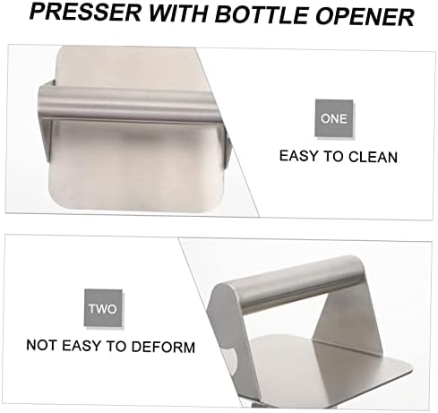 Toddmomy 1pc Stainless Steel Burger Press Kettle Opener