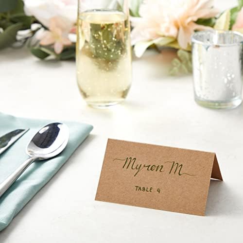 Juvale 200 Pack Brown Kraft Place Cards for Table Settings