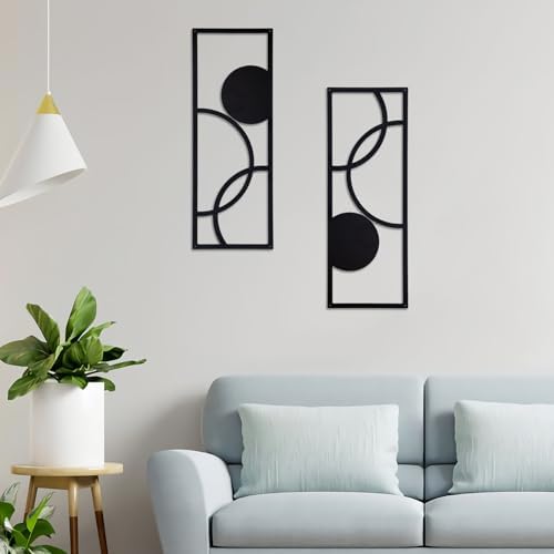 TYLCC Modern Abstract Metal Wall Art - 2 Pcs