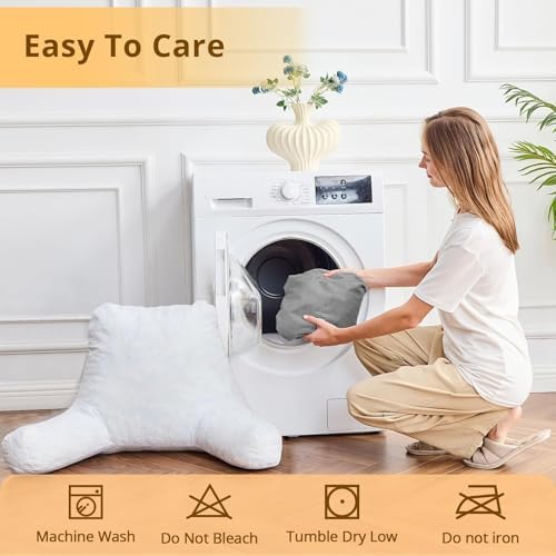 Sasttie Reading Pillow for Bed with Velvet Cover