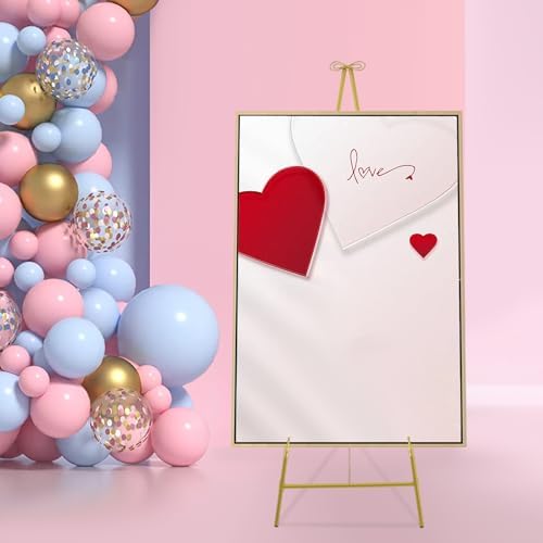 6161in Tall Gold Easel Stand for Wedding Celebrations