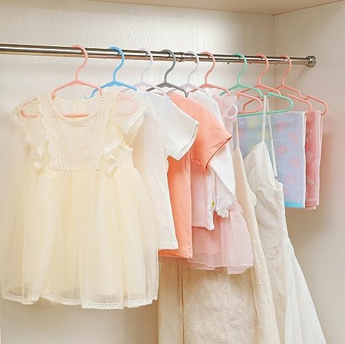 120-Piece White Plastic Baby Closet Hangers for Newborn Clothes