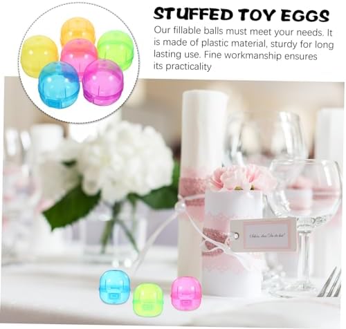 Mobestech 48pcs Sturdy Plastic Fillable Balls for Candy Packaging and Vending Machine