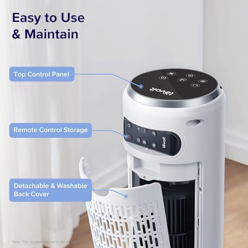 LEVOIT Tower Fan with Quiet Operation and 5 Speeds