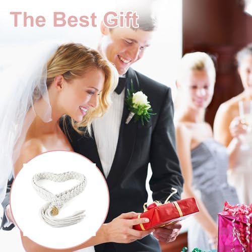ESNOY Wedding Lasso Rope with Pendants Traditional Celtic Style White