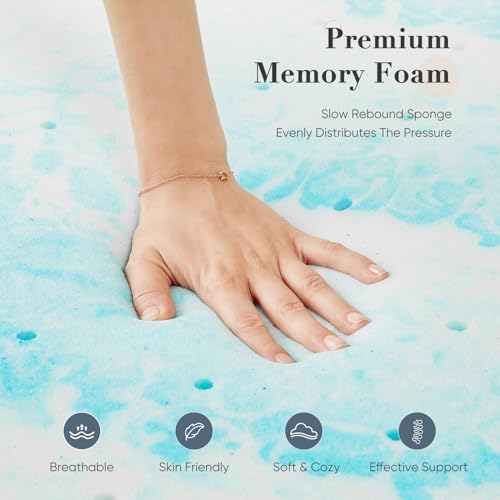 DUMOS Memory Foam Mattress Topper Queen