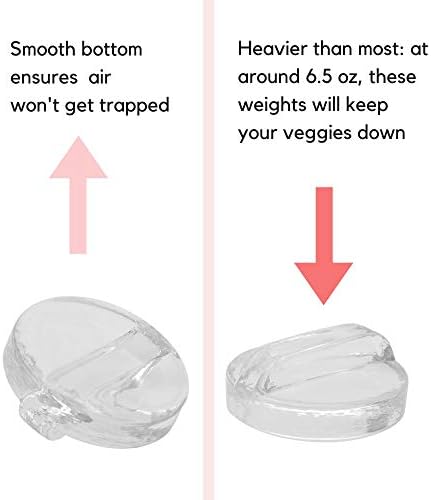 5-Pack Glass Fermentation Weights with Handles for Mason Jars