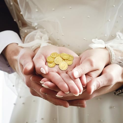 Catholic Wedding Arras Coins Set with 13 Gold Virgen of Guadalupe Coins