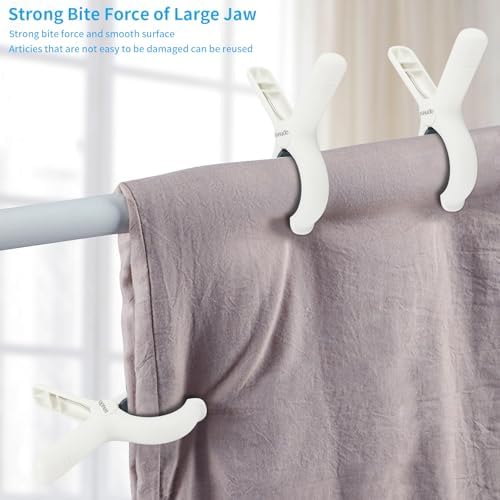 QOPAHI Beach Towel Clips Set of 8 with Drawstring Bag