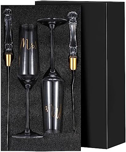 Boao 4-Piece Wedding Toasting Flutes and Cake Server Set