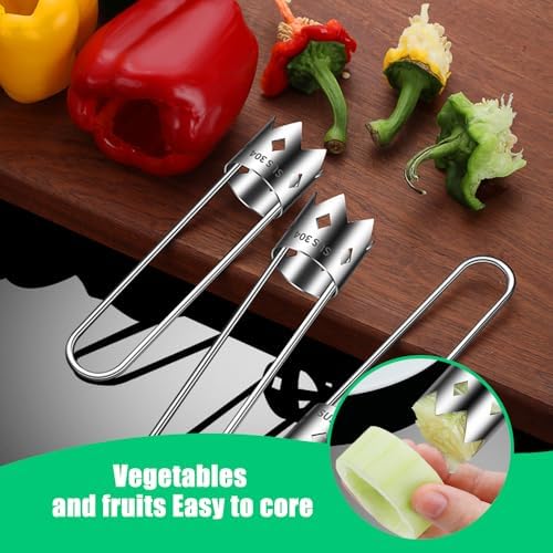 Red Bell Pepper Seed Corer 304 Stainless Steel 1 PCS