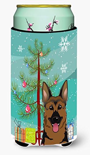 Carolines Treasures Christmas Tree German Shepherd Can Cooler Sleeve