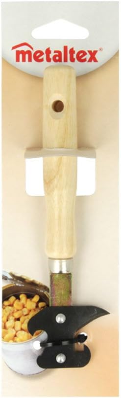 Metaltex 250330 Stainless Steel Can Opener with Wooden Handle 1