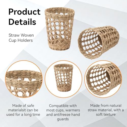 6Pcs Handwoven Vase Sleeve for Home Decor