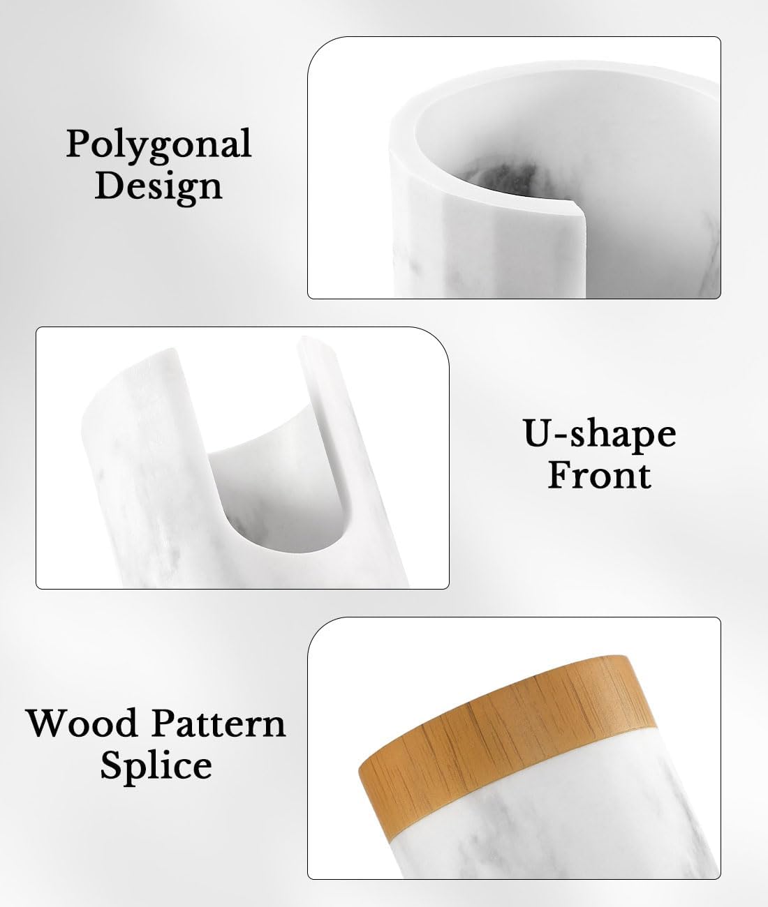 Luxspire Bathroom Cup Dispenser Marble Resin Holder