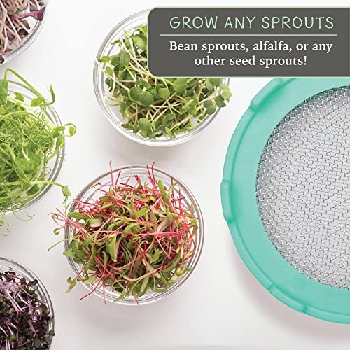 Elementi Sprouting Jar Kit Set of 2 for Mason Jars