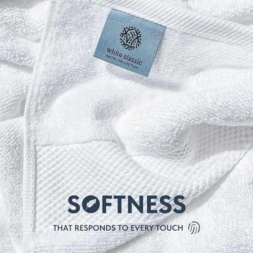 White Classic Luxury Bath Sheets Extra Large 35x70 Inch 2 Pack