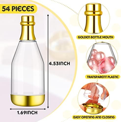 Cunhill 54 Piece Champagne Candy Bottles for Wedding and Party Favors