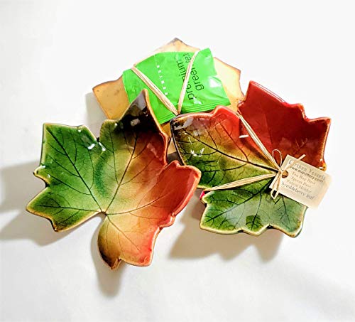 Earthen Vessels Thimble Berry Leaf Tea Bag Coaster
