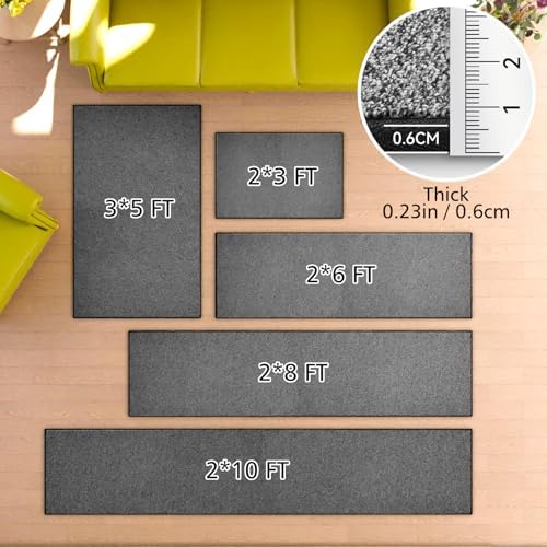 AREDO Runner Rug with Non Slip Backing 2x6 ft Black