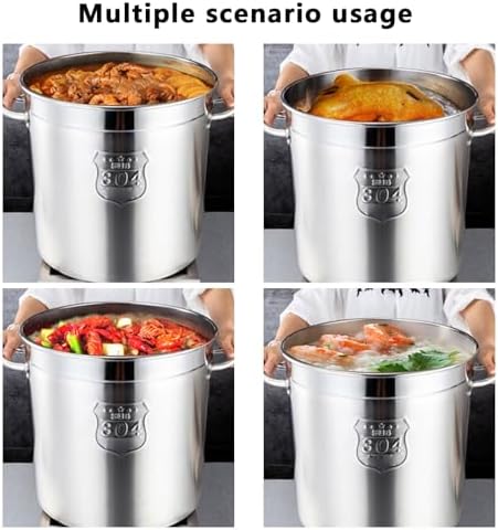 AIZYR 6L Stainless Steel Stockpot with Steel Lid
