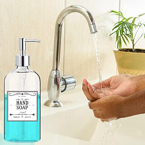 Elegant Clear Soap Dispenser with Rust Proof Pump 2 Pack