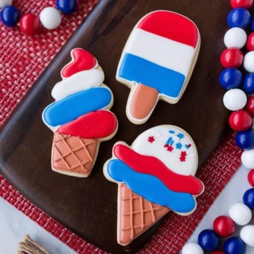 Summer Cookie Cutters 4PCS 3 to 4 Inches Ice Cream Popsicle Cupcake