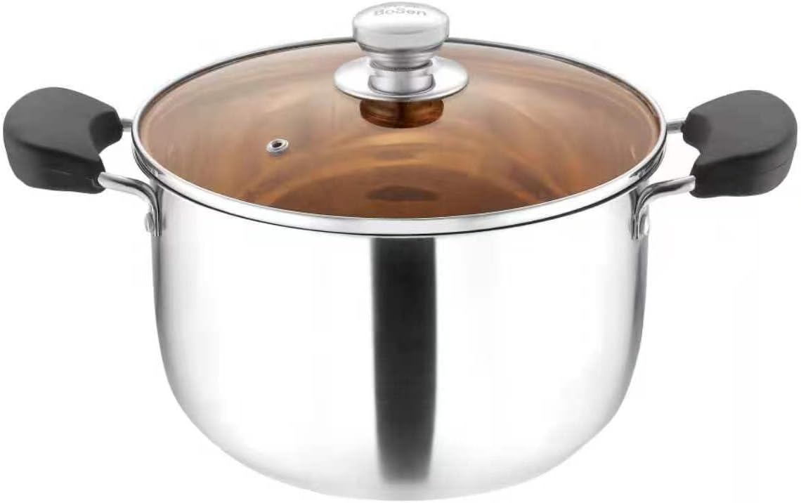 LadrfT Stainless Steel Stock Pot with Lid Medium Size