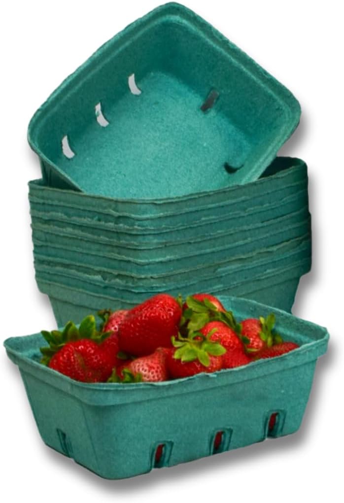 25 Pack Large Vented Berry Basket - Eco-Friendly Food Containers