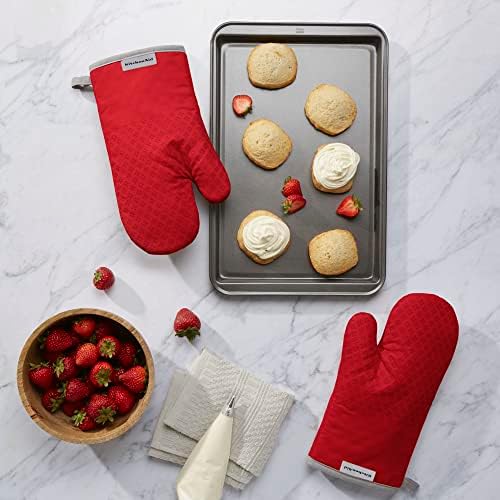 KitchenAid Fire Red Oven Mitt Set 2 Piece