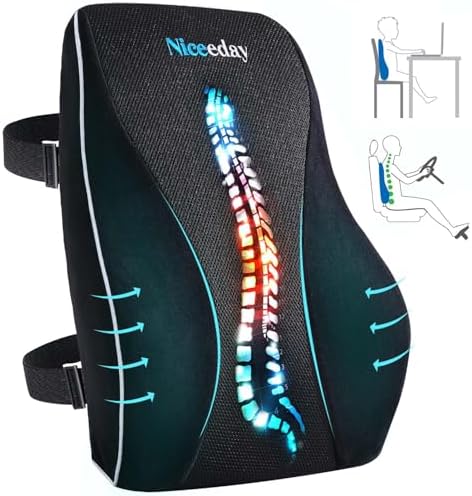 Niceeday Lumbar Support Pillow for Office Chair and Car Back Relief