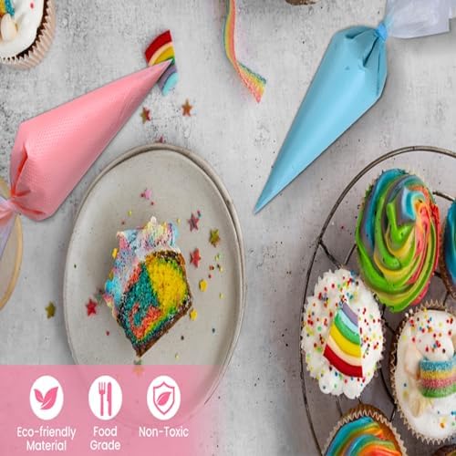 Firstake 200pcs 12 Inch Piping Bags for Decorating