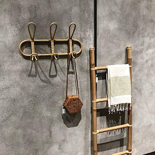 Rattan Wall Hooks Kids Garments Organizer Rack
