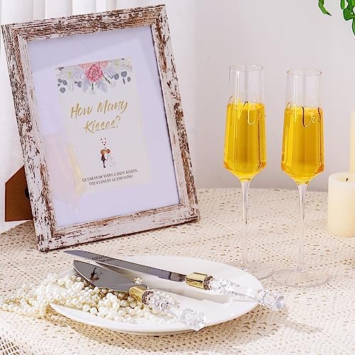 Boao 4-Piece Wedding Toasting Flutes and Cake Server Set
